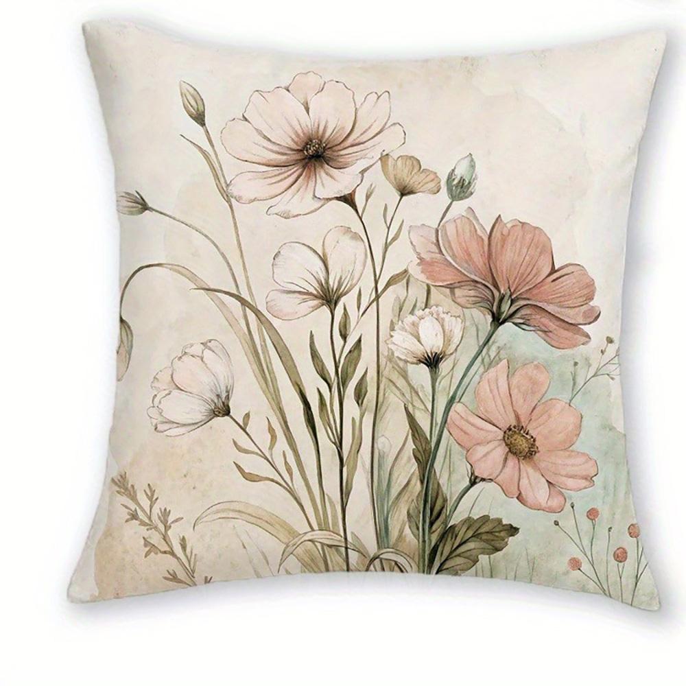 Floral-Printed Pillowcases: Embrace Nature's Beauty In Your Home Sofa Cushion Cover Home Room Decoration 2D Flat Printing