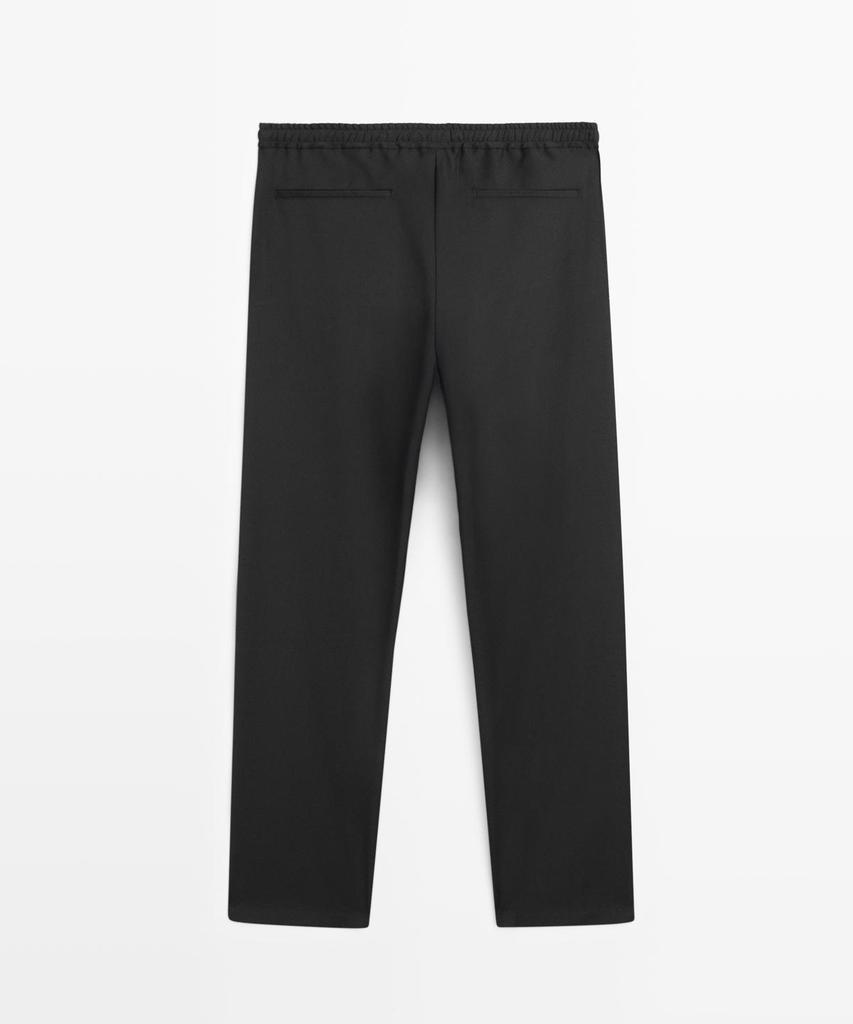 Masimodutti Relaxed Fit Wool Pants