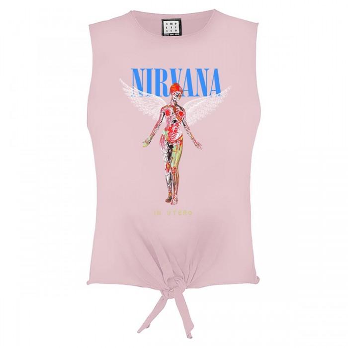 Amplified Womens/Ladies In Utero The Ordinary Nirvana Sleeveless Crop Top L rose
