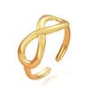 Elegant Adjustable Bow Ring - Non-Fading Stainless Steel with Vacuum Gold Plating