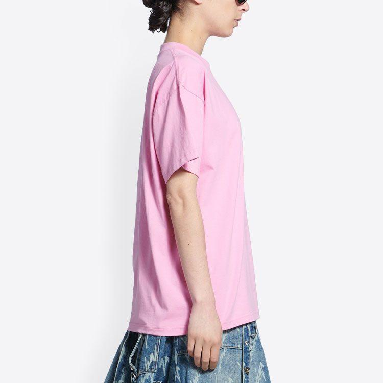 Balenciaga T-shirt con Logo Rosa 612965TJV875700