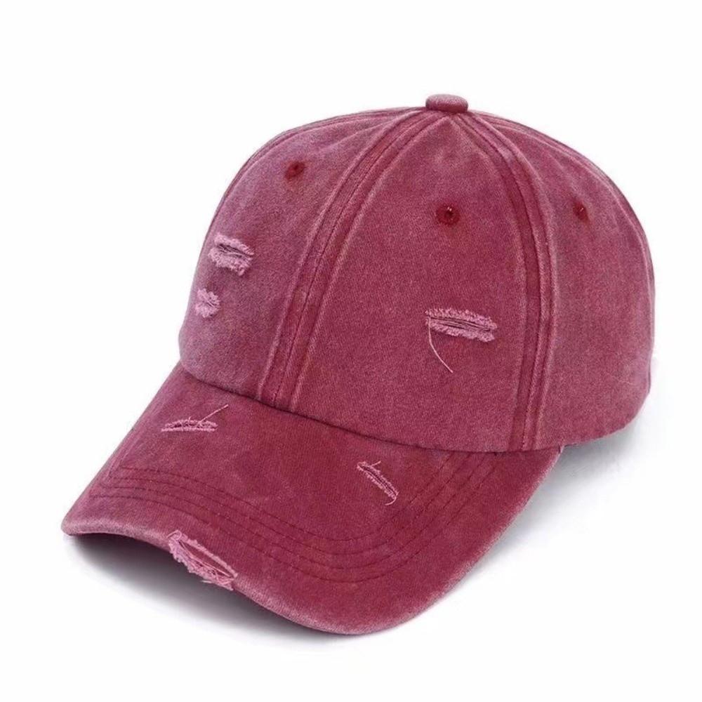 Washed Cotton Distressed Baseball Cap Soft Crown Trucker Hat Vintage Sun Hat