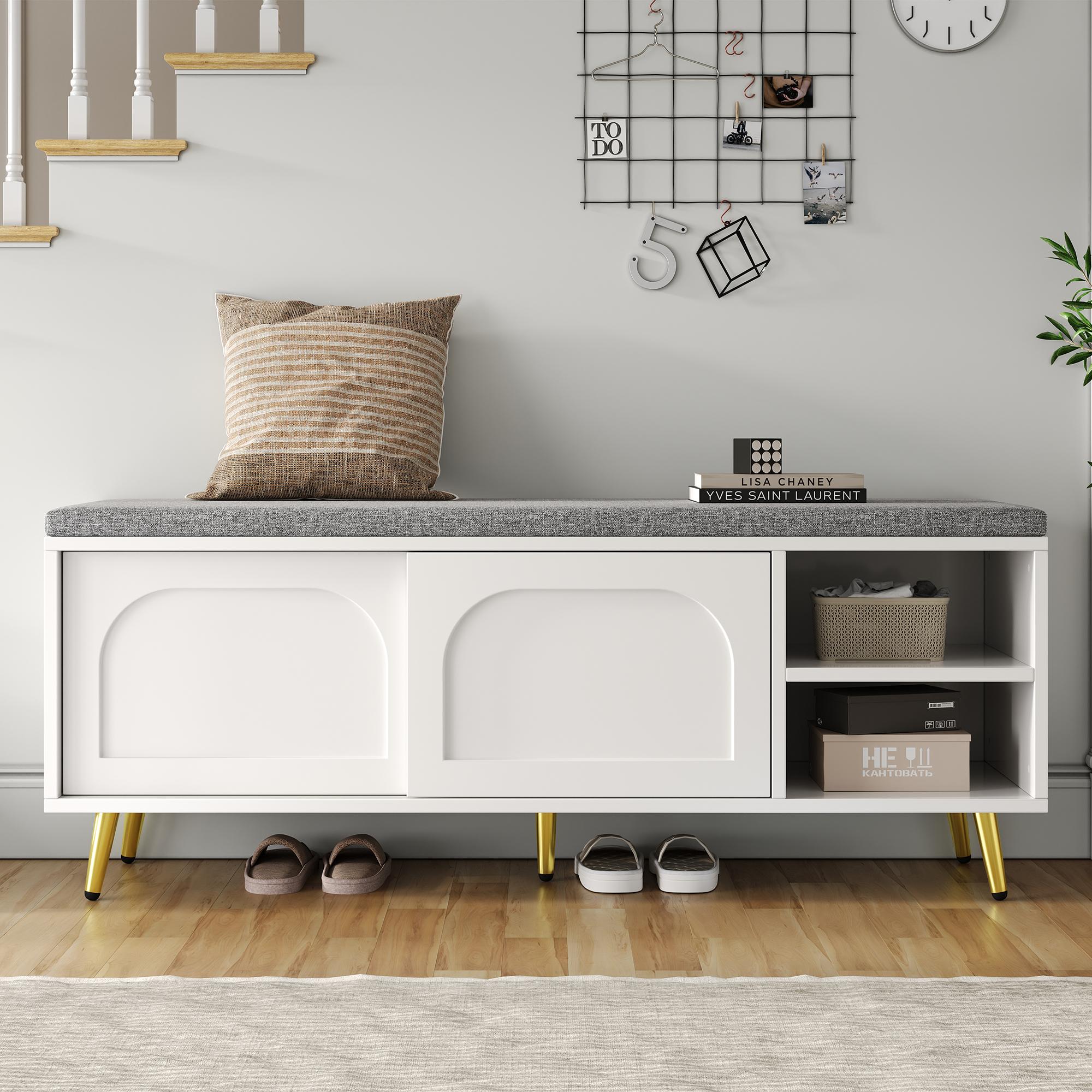 Shoe Bench, Shoe Rack with Bench