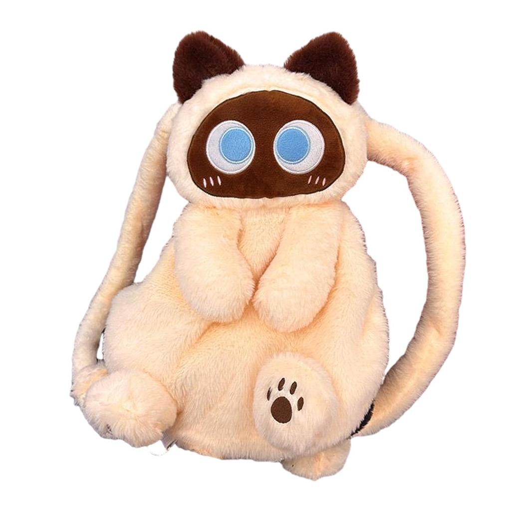 Backpack School Satchel Travel Bag Handbag Soft Cartoon Cat-Shaped for Women Work And