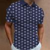 Fashion Mens Polo Shirt Short Sleeve Anchor Patter Mens Designer Clothes Causal Short Sleeve Button Lapel Polo T-shirts Apparel