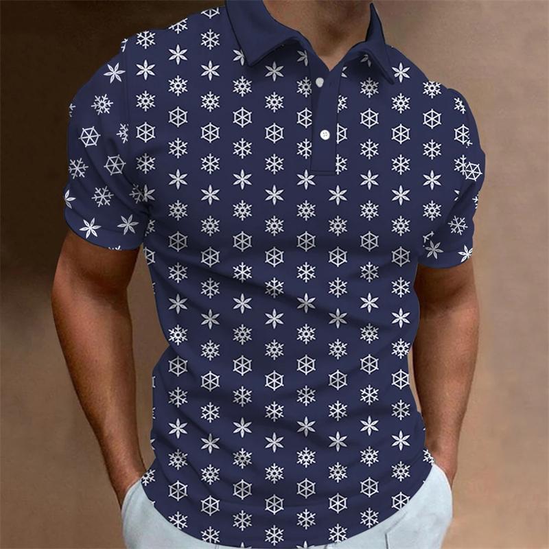 Fashion Mens Polo Shirt Short Sleeve Anchor Patter Mens Designer Clothes Causal Short Sleeve Button Lapel Polo T-shirts Apparel