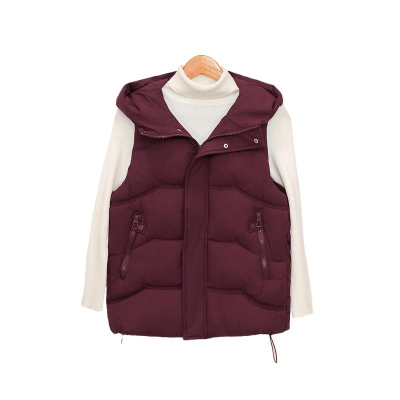 Vest autumn and winter short down cotton vest women's Korean version cotton vest vest thickened large size cotton vest