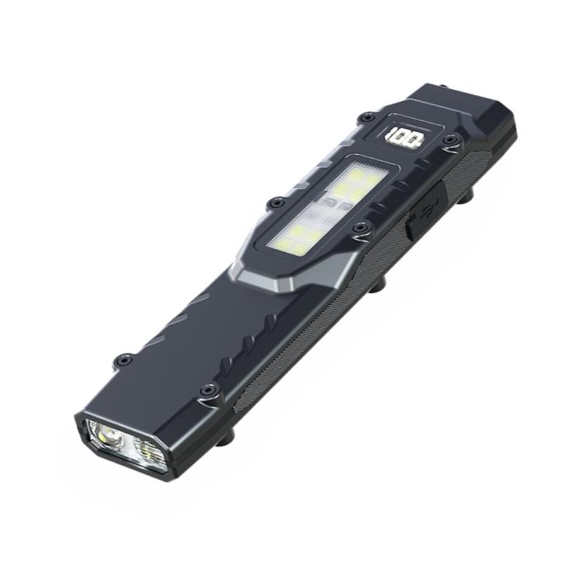 EDC Rechargeable LED Flashlight Type-C Charging Super Bright Tactical Flashlight COB Work Light Portable Multifunctional Flashlight Waterproof