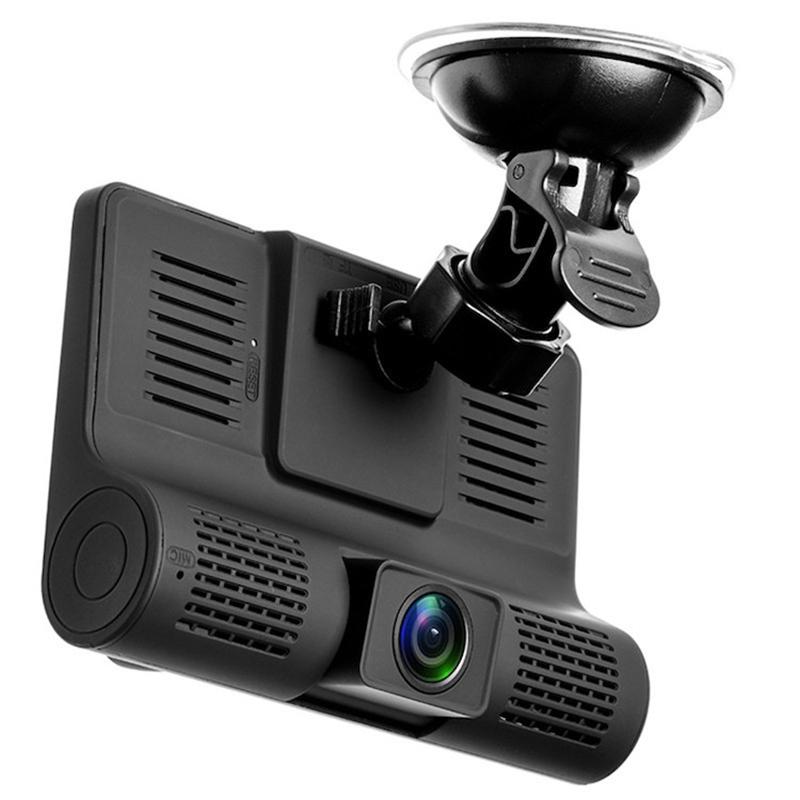 Car Black Box 4.0 Inch IPS Screen 3 Lens Dual Lens Car Video Recorder DVR Car Camera Dash Cam with Rearview Camera