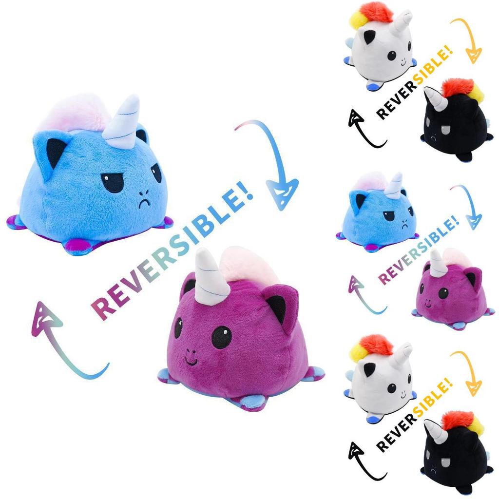 Adorable Reversible Flip Unicorn Plush Stuffed Toy Soft Animal Ideal For Kids