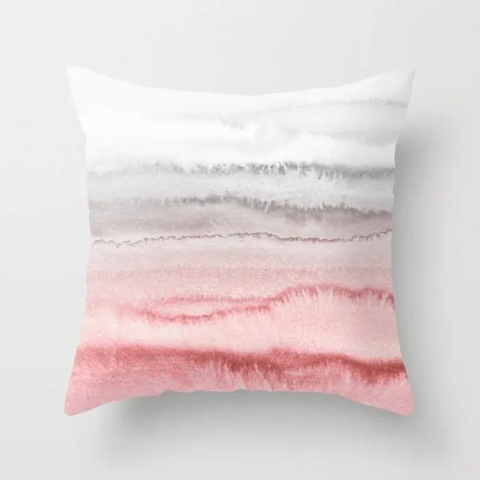Pink Pattern Pillowcase Office Living Room Home Pillowcase Car Ornaments