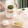250W Multifunctional Electric Boilers 2-Layer Rapid Egg Cooker Steamer Egg Poacher Boiler Capacity Removable Tray