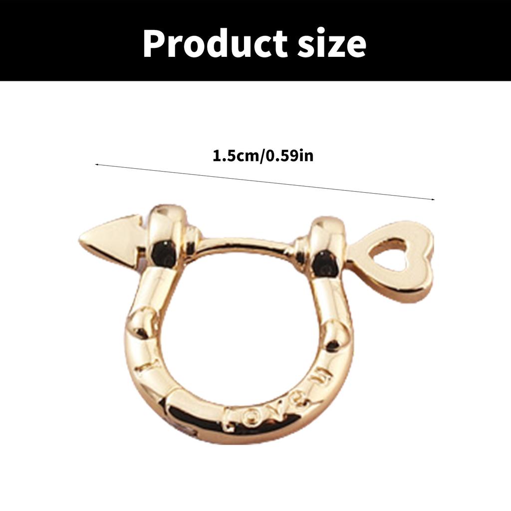 Stylish Letter Designs U Shaped Hoop Earrings in Various Color Portable Jewelry Accessory for Trendy Men and Women