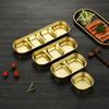 ZISIZ 304 Stainless Steel Four-Compartment Hotpot Dipping Dish