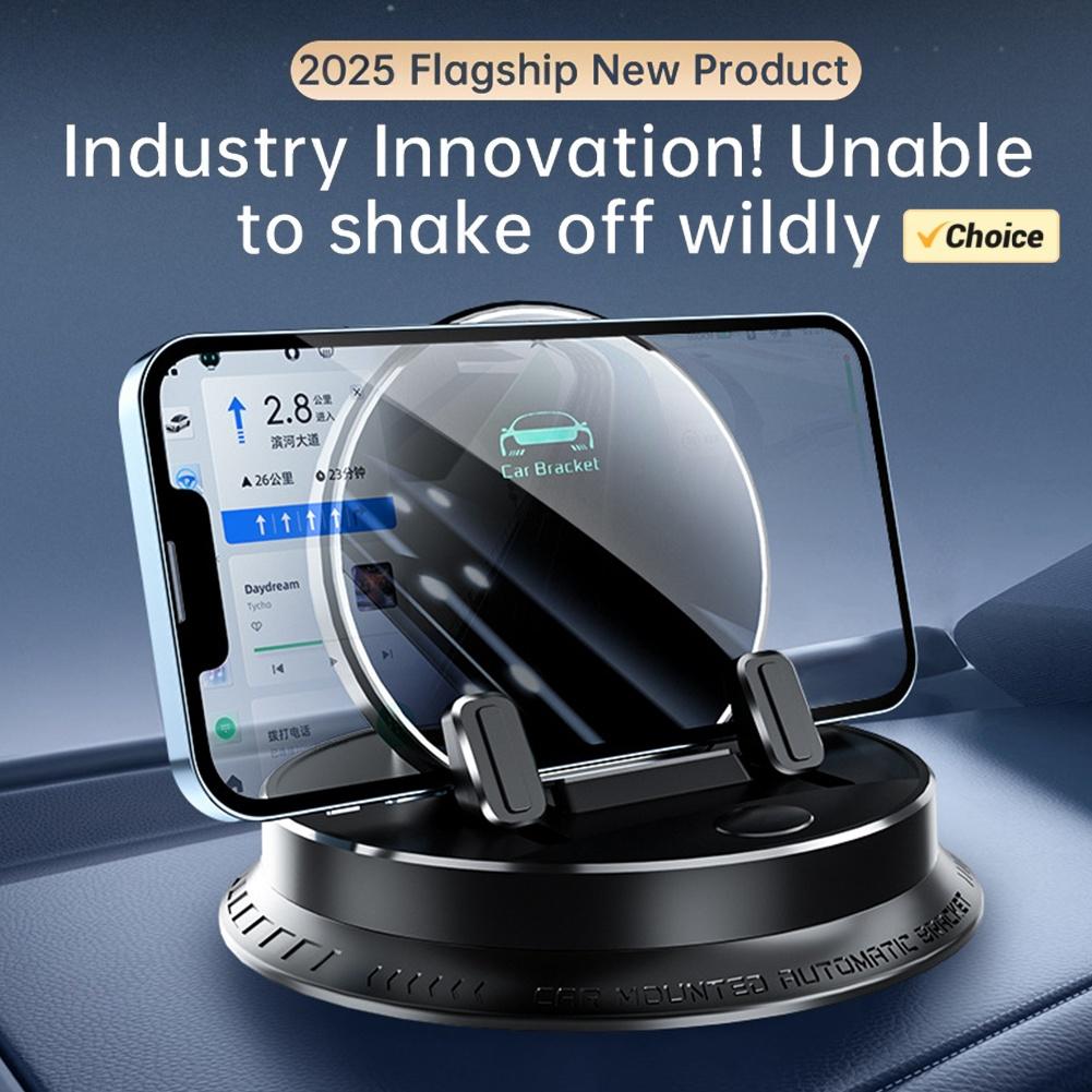 2025 Universal Sucker Car Phone Holder 360° Windshield Car Dashboard Mobile Cell Support Bracket for iPhone Android Mini Pad nero