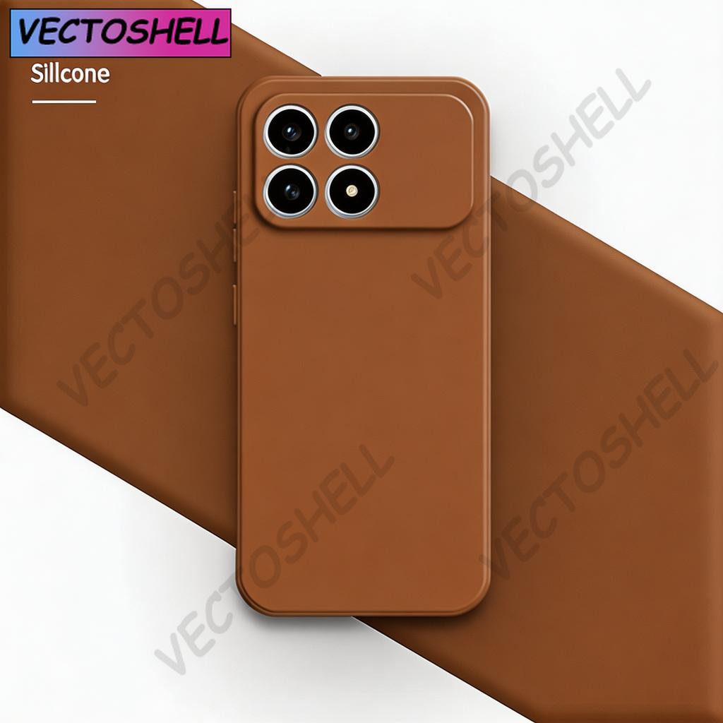 Original Silicone Phone Case For Xiaomi Poco F8 Pro Ultra X8 Pro Max Fundas High Qualtiy Soft Internal Flocking Back Cover