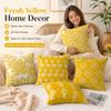 Ellow Mandala Floral Peach Skin Pillow Cover 2D Flat Printed Decorative Cushion Case For Sofa Living Room Home Decor 45X45Cm