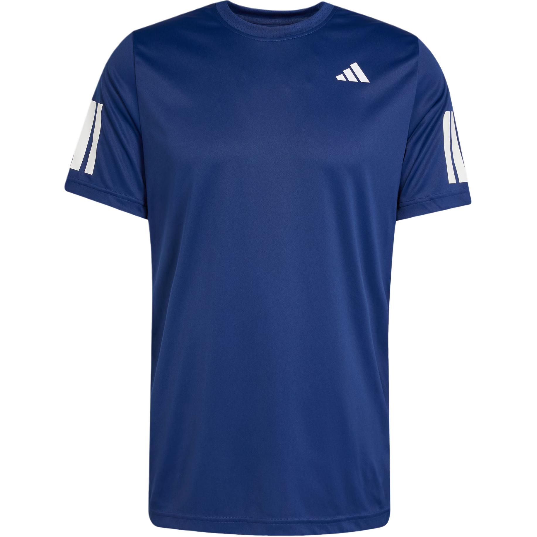 

Adidas Tennis 3-Stripes SS25 Club Comfortable Short Sleeve T-Shirt Men Tops Dark-Blue JN5730 M