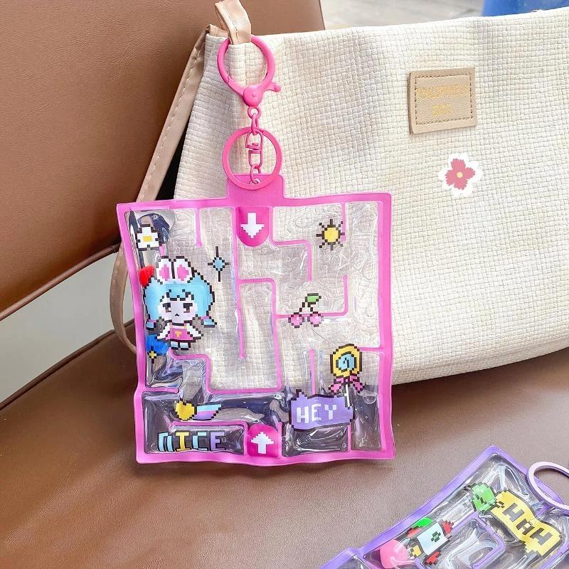 Water Bag Maze Squeeze Toy With Portable Keychain Stress Relief Fidget Toys Backpack Hanging Pendants Best Gift