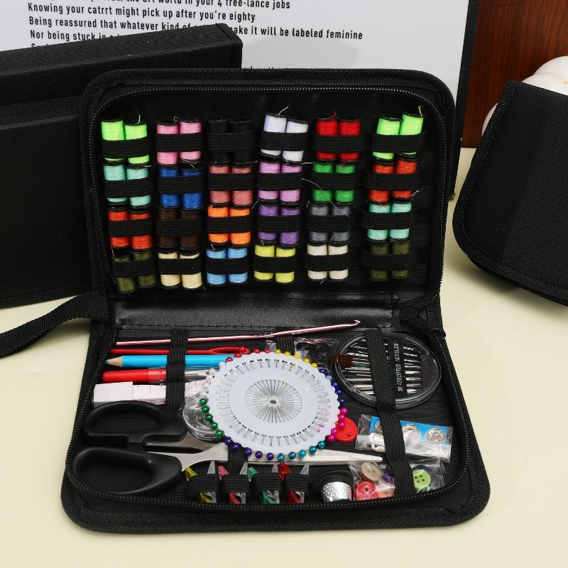 172/27PCS Complete DIY Sewing Kit Threads Needles Scissors Buttons Tape Measure Compact Hand Embroidery Mending Travel Tool Set