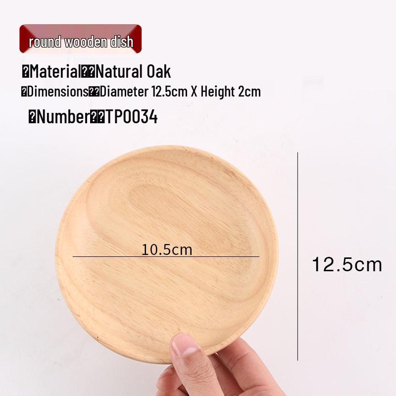 Japanese-Style Solid Wood Rectangular Tea and Cake Tray