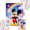 Diamond Painting Kit Mickey Magic Stars Rainbow Room Wall Decor Handmade Art Gift
