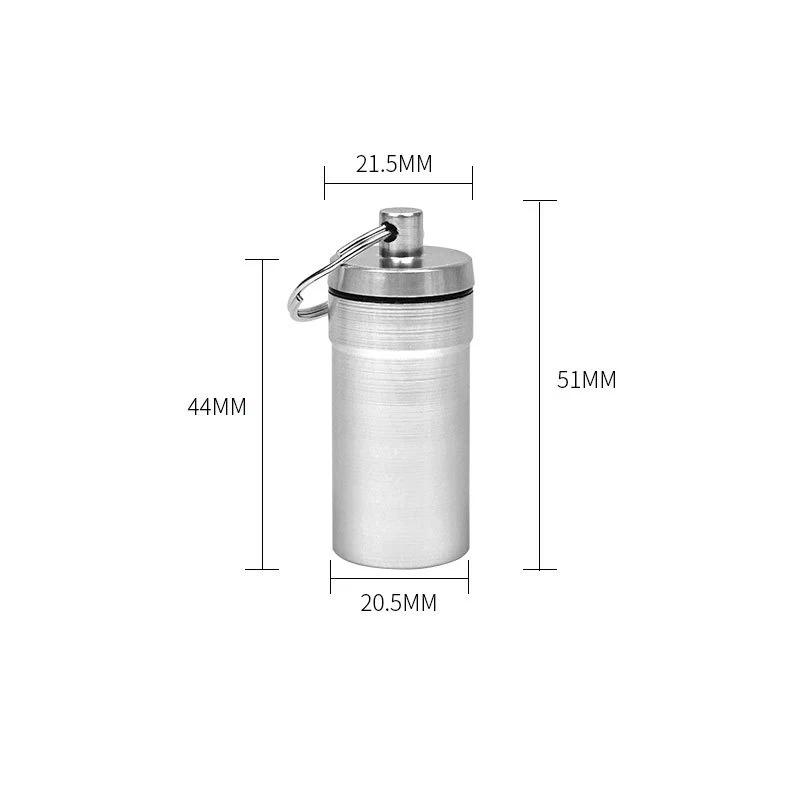Colorful Portable Mini Pill Case Waterproof Medicine Storage Box Container Bottle Holder Keychain Outdoor Travel Survival Box