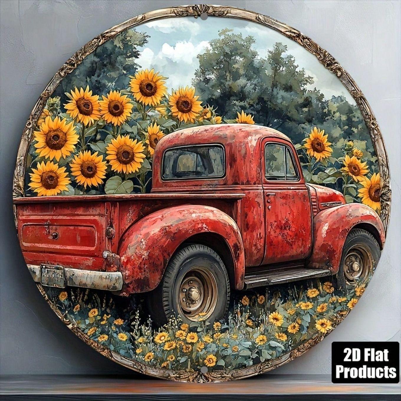 Vintage Metal Wall Art Decorative Panel for Living Room Kitchen Bedroom Cafe