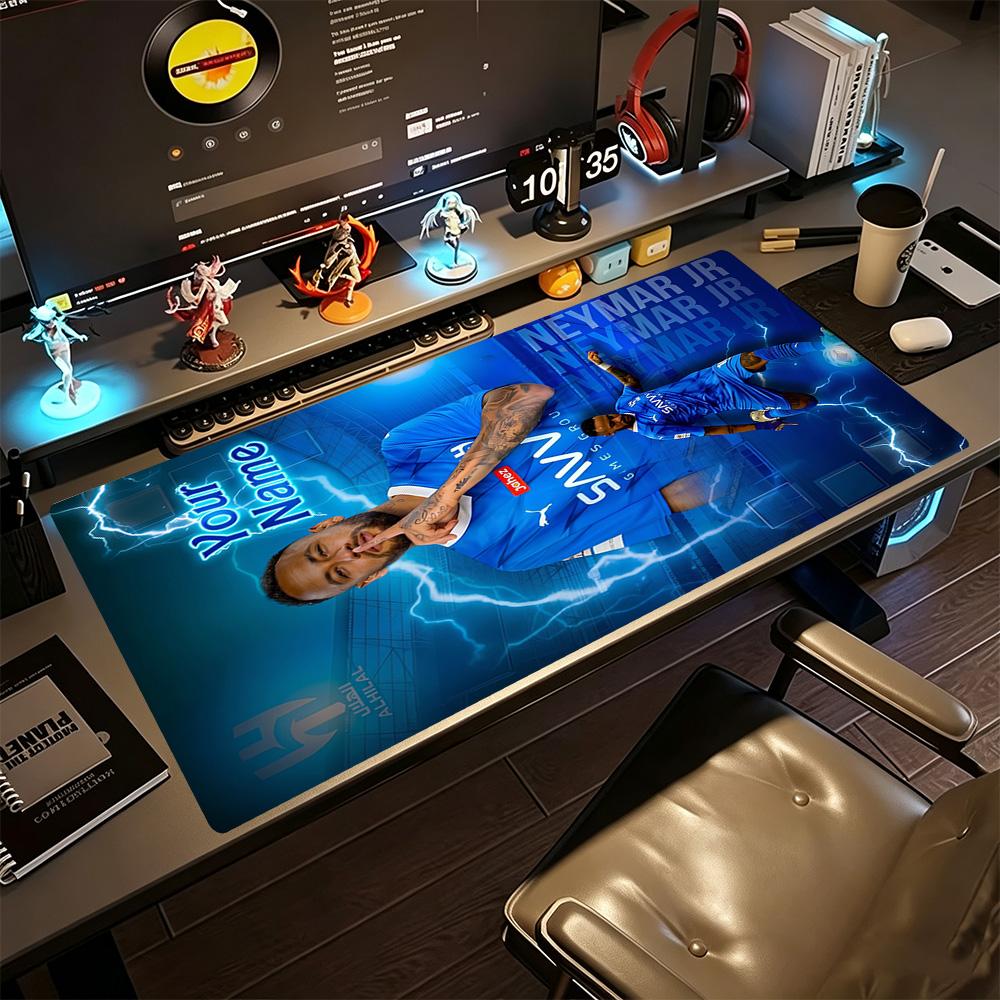 Electric Energy Football Customize Your Name Mouse Pad Keyboard Mat Study Desk Mat Non-Slip Rubber Bottom Perfect Gift for Gamers
