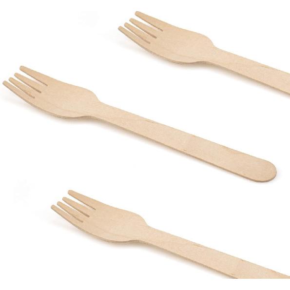 Hedume 300 Pack Disposable Wooden Forks, Biodegradable and Compostable, Party Supplies for Any Graduation, Luau, Tea Party and More