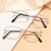 2Pcs Metal Frame Square Reading Glasses Anti-Fatigue Fashion High Definition Presbyopia Diopter +1.0 +1.5 +2.0 +3.5 +4.0