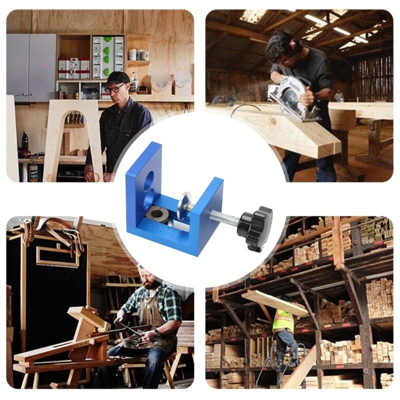 3 In 1 Adjustable Woodworking Doweling Jig Pocket Hole Jig Drilling Guide Locators Hole Puncher Tool for Furniture