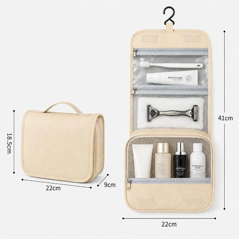 Hanging Toiletry Bag Waterproof Wet Dry Separation Large Capacity Portable Shower Storage Bag for Bathroom Camping Trips