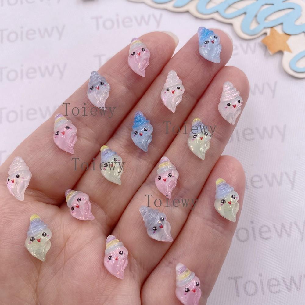 50pcs Resin Mini Colorful Mermaid Tail Shell Starfish Seahorse Conch Flatback Rhinestones Figurine Nail Art DIY Scrapbook Crafts