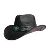 Nouveau Chapeau de Cowboy Western Vintage pour Homme Chapeau de Soleil de Plage Tressage en Paille Fait Main Chapeau Jazz Cowgirl Gentleman Sombrero Hombre