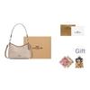 Coach Laurel 19 Coated Canvas Handbag Women Handbags Silver Beige CBH15-SVPWH