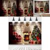 Christmas Fireplace Wall Banner With Durable Polyester Material For Festive Events