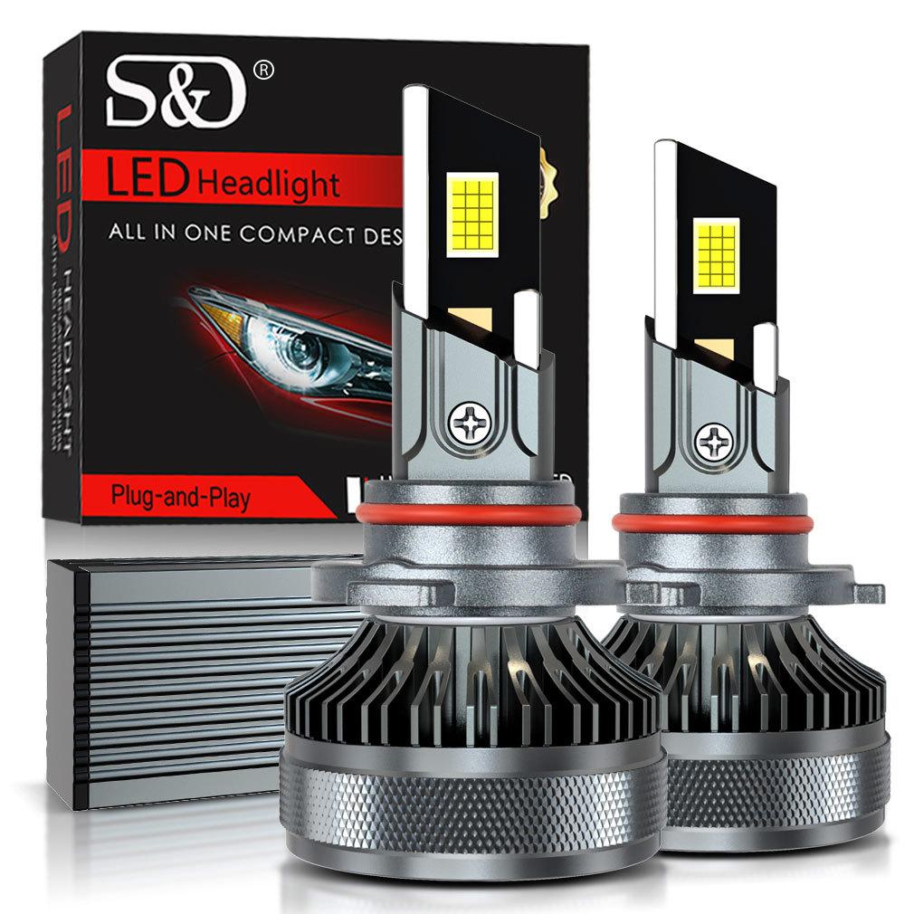 2 stk H7 H4 LED Canbus Bilfrontlyspærer 200W 50000LM H1 H8 H9 HB3 9005 HB4 9006 H11 LED-pære 4 Kobberrør Auto Turbo Lampe for VW Ford 6500K