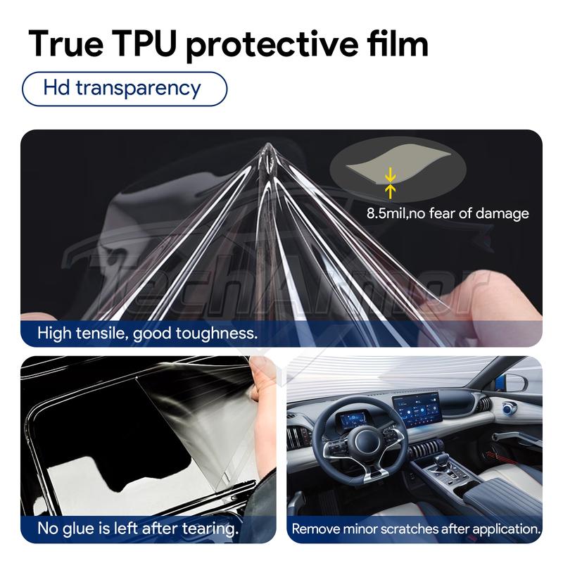Car Interior TPU Protector Anti-scratch Film For BYD Yuan Plus -2024 Protective Transparent Anti-tear Stickers Accessories