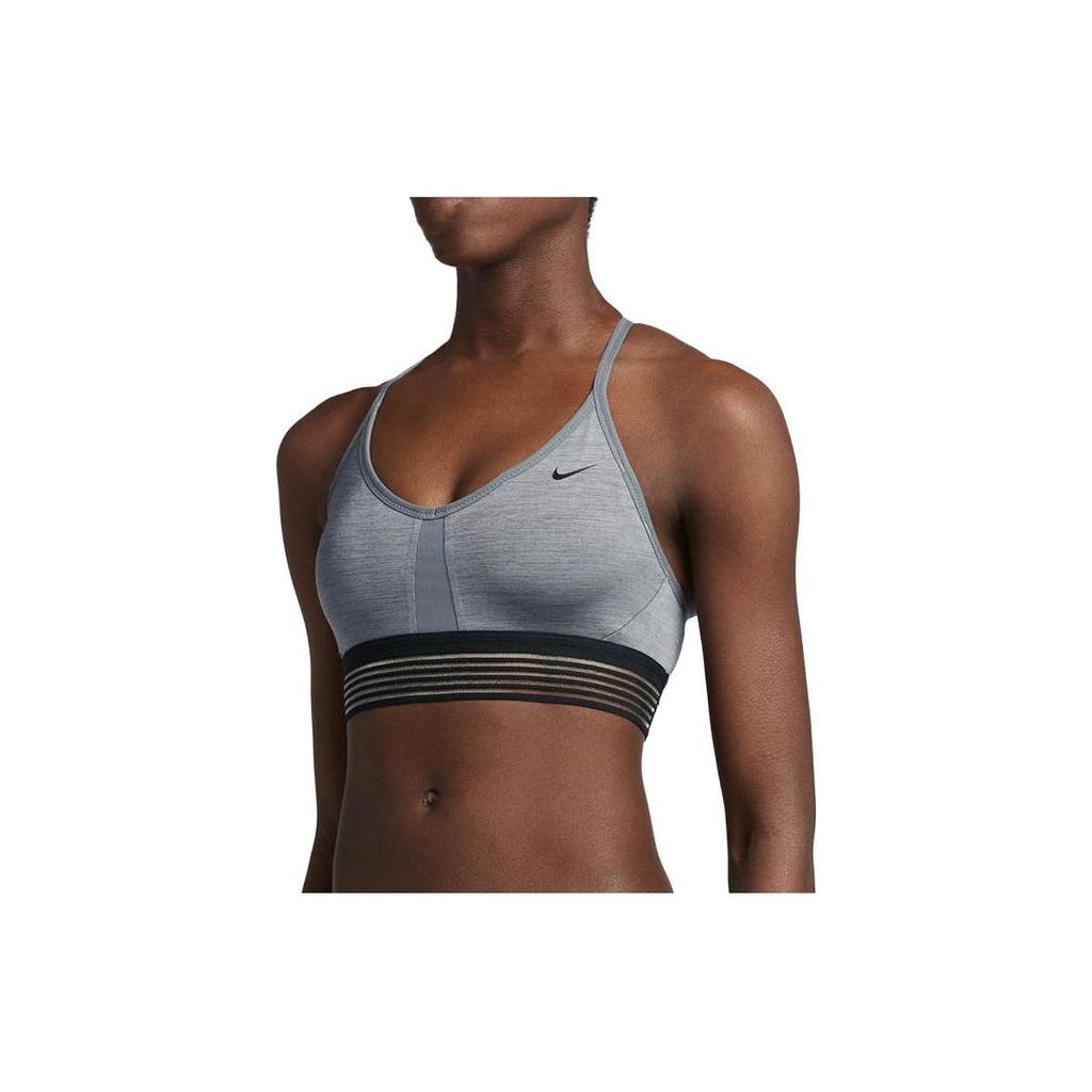 Nike Einfarbiger Logo-Sport-BH Damen Sportunterwäsche Grau 832093-065
