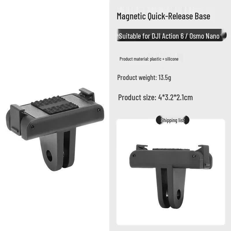 XFJI Magnetic Quick Release Base for DJI Action 6 / Nano