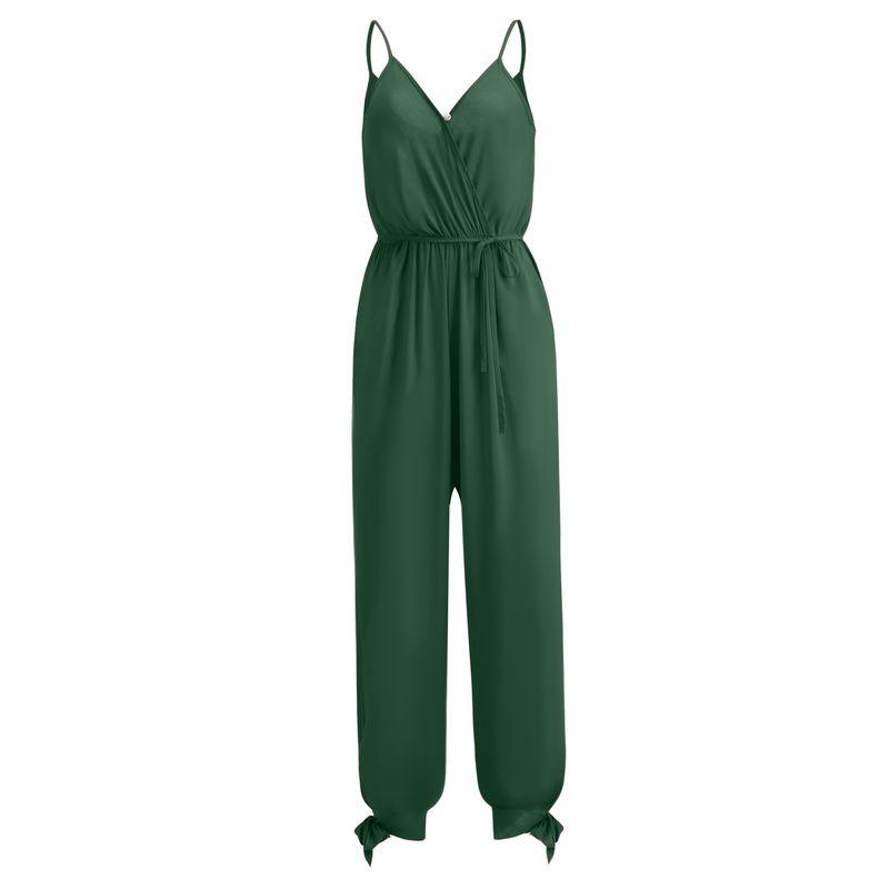 Tethered V-neck Camisole Jumpsuit for Women Tether V-neck Strap Jumpsuit
