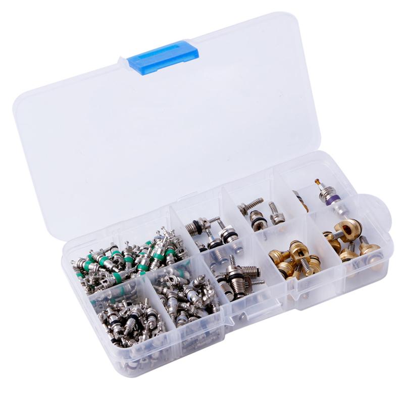 M7DF 134Pcs R134A A/C Car Auto  Conditioning for Valve Core Car Tire Assortment Hot