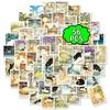103056PCS Cartoon Japanese Style Ukiyo-e Cat Stickers Aesthetic For DIY Travel Luggage Fridge Laptop Graffiti Sticker Decals