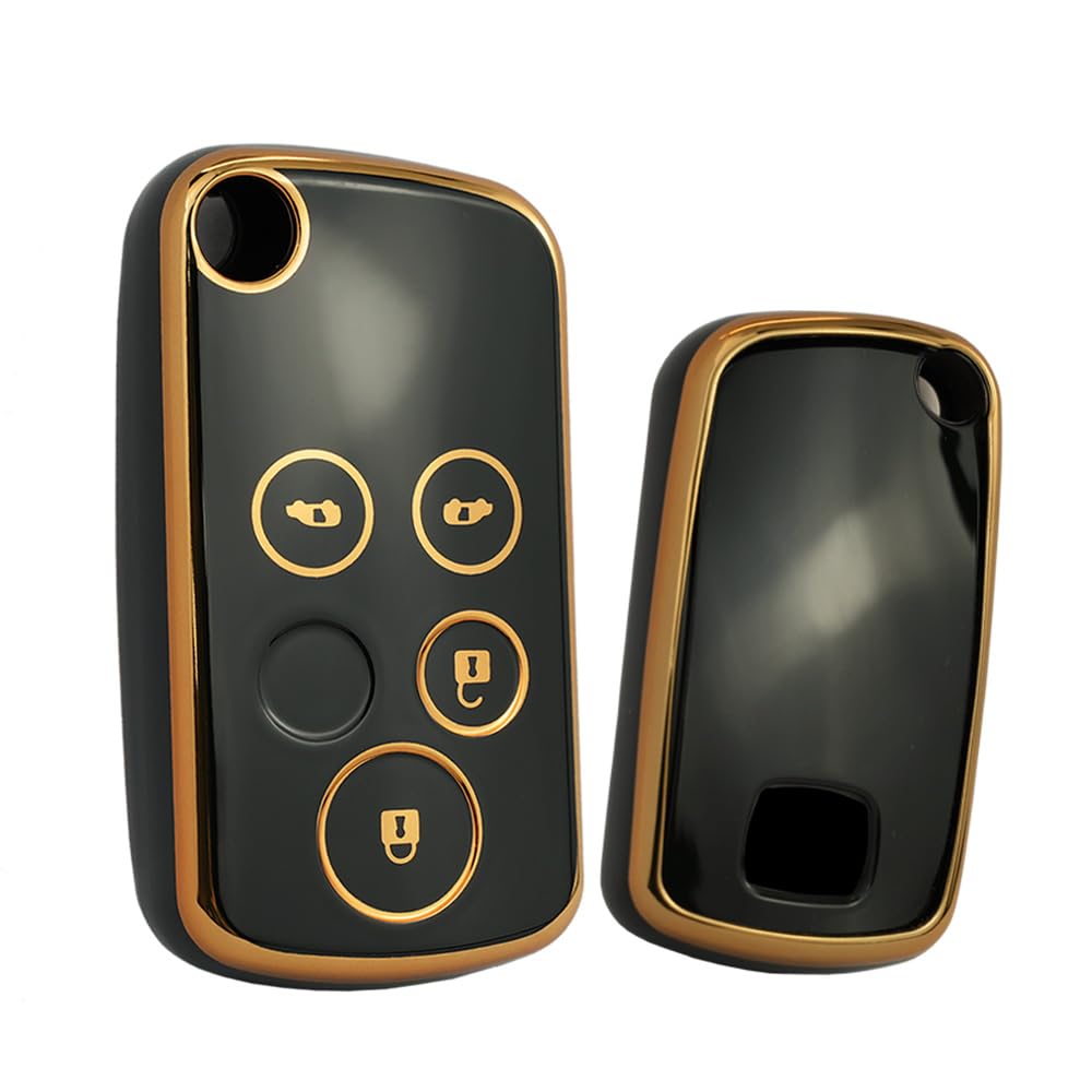 

KUNIO Чехол для ключа Honda на 4 кнопки, Держатель для ключа, Чехол для ключа, Силикон, Оригинальная защита, Совместимый чёрный