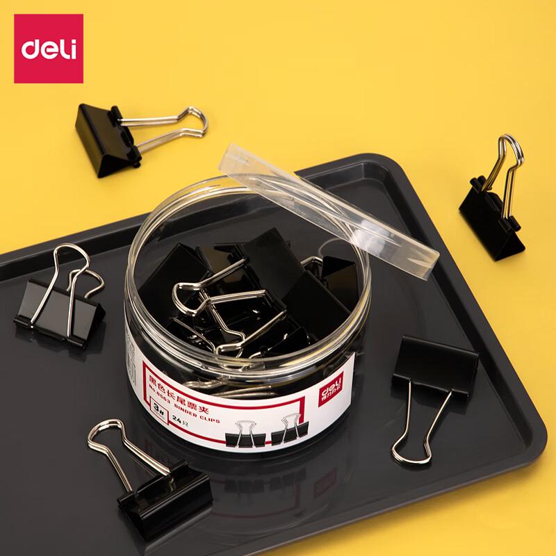 Deli 32mm Black Metal Binder Clips