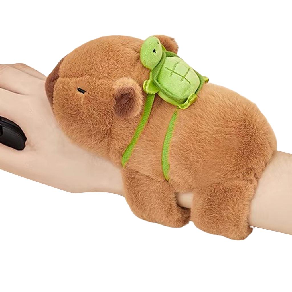 Cute Artificial Simulated Animal Papa Circle Ins Capybara Panda Slap Bracelets Wristband For Men And Women Lovely Children Gift