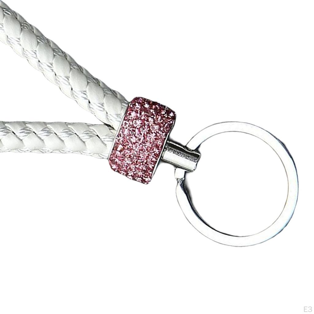 Automotive Universal Car Keychain with Sparkly Rhinestone for Automobile, Home and Office Durable