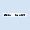 Chrome Black 3D Numbers M X6M50i X6M50d X6 M50d M50i ABS Emblem for BMW X5 Series E71 G06 Car Trunk Badge Logo Sticker