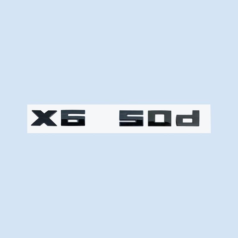 Chrome Black 3D Numbers M X6M50i X6M50d X6 M50d M50i ABS Emblem for BMW X5 Series E71 G06 Car Trunk Badge Logo Sticker